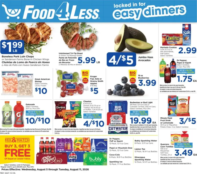 Food 4 Less Weekly Ad 08/05 08/11 2026