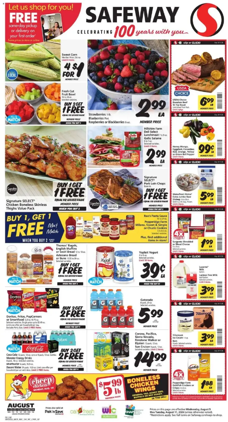 Safeway Weekly Ad 08/05 08/11 2026