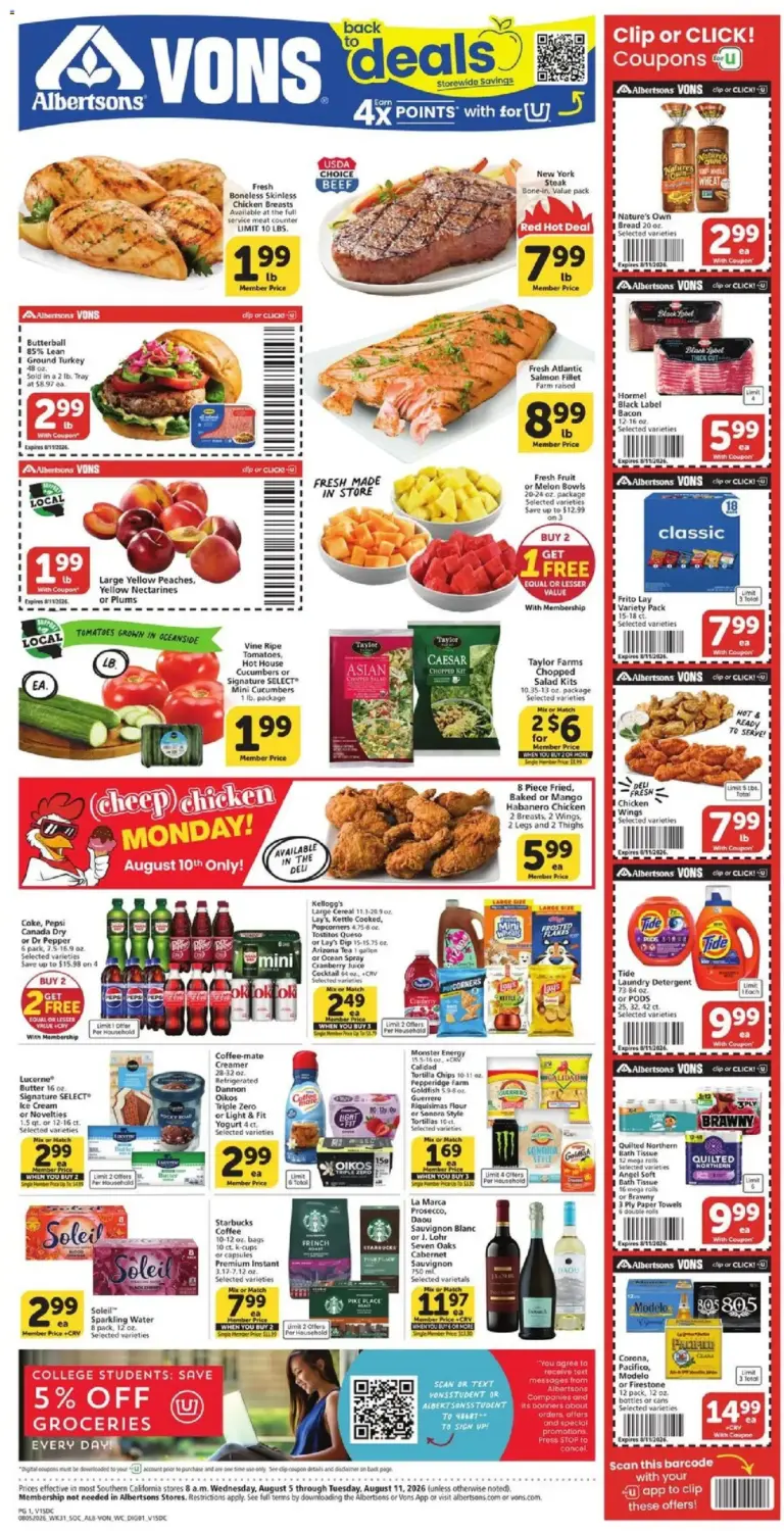 Vons Weekly Ad 08/05 08/11 2026