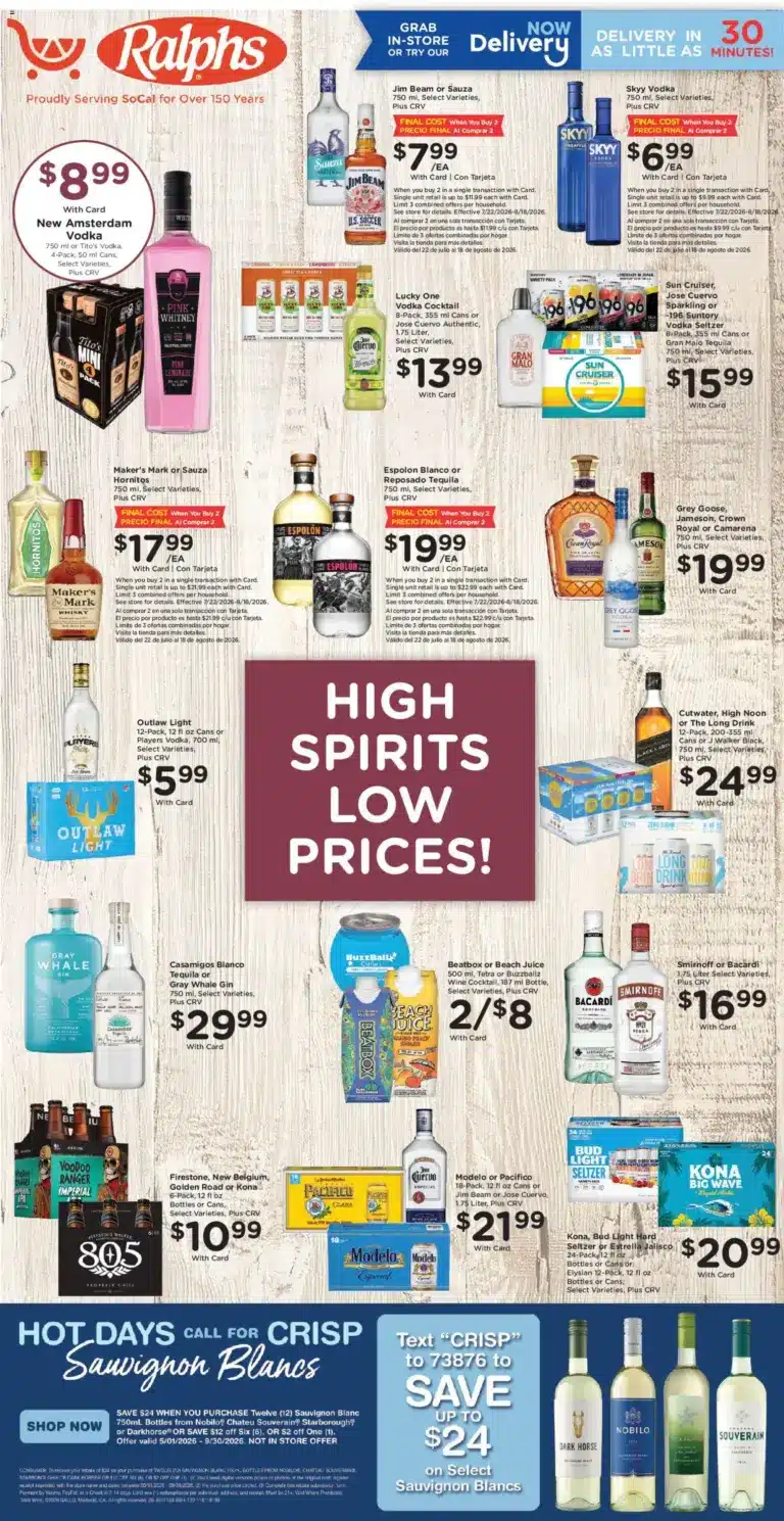Ralphs Adult Beverage 08/05 08/11 2026