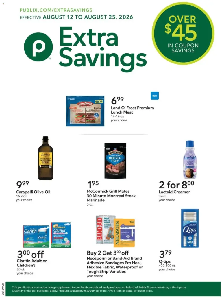 Publix Extra Savings 08/12 08/25 2026